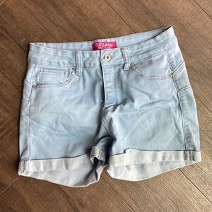 High waist denim short